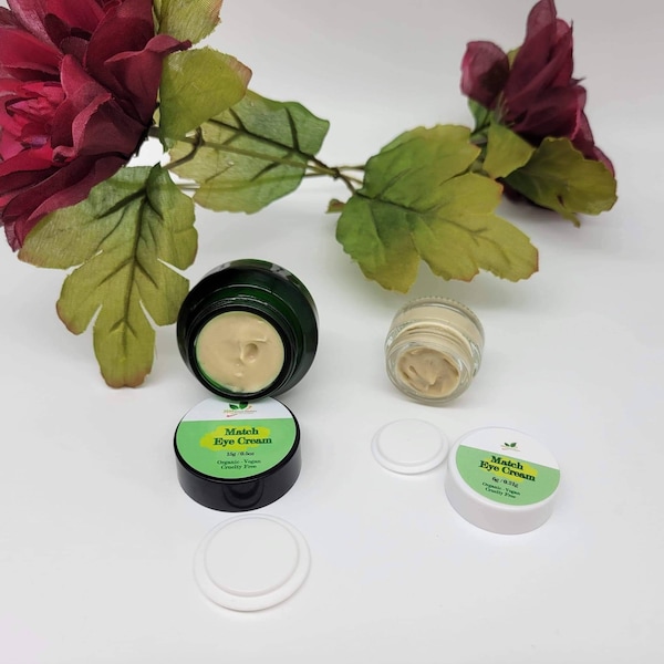 Organic farming eye cream overnight eye moisturizer wrinkle smoothing cream ageless eye lift cream matcha intensive blend under eye care