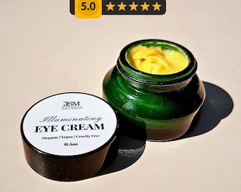 Illuminating eye cream lightweight eye moisturizer even up under eye lotion  organic  vegan  cruelty free