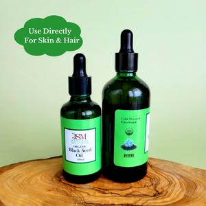 Black Seed Oil  100% Pure organic  Cold Pressed Natural Cumin Nigella Sativa Non GMO 100 ml oils