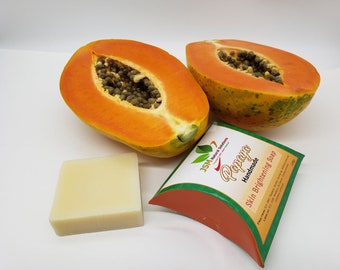 Fresh Papaya Soap handmade cold Process-Natural kojic acid soap 6 bars