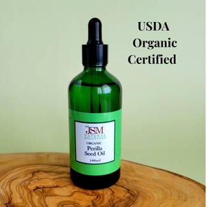 Perilla  Seed Oil  Organic cold pressed 100ml USDA certified 100% pure