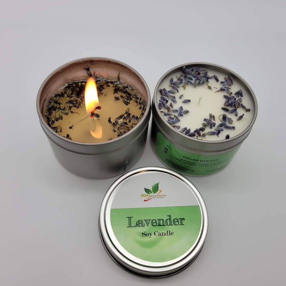 Lavender & Geranium Candle, soy wax, natural, toxin-free