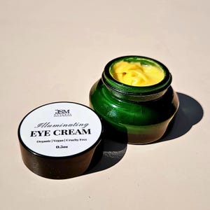 Creme iluminador para os olhos, hidratante leve para os olhos, loção uniforme para as olheiras, orgânico, vegano e sem crueldade