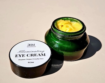 Illuminating eye cream lightweight eye moisturizer even up under eye lotion  organic  vegan  cruelty free