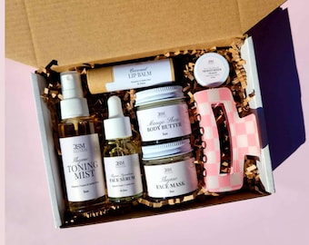 Natural Skincare Gift Box Women Birthday Present Mom Postpartum Box First Time Mum Gift Pamper Set Friend Care Package Wife Selfcare Ideas