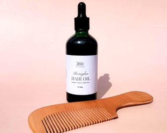 Organic Hair Serum For Hair Strength Oil For Men Hair Thickening Serum Indian Ayurvedic Hair Oil Bhringraj Natural Fenugreek Oil Non Greasy