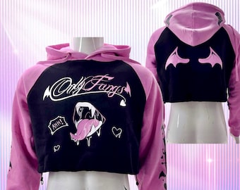 OnlyFangs Crop Top Hoodie