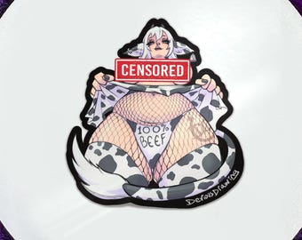 100% Beef Vinyl Sticker (NSFW)