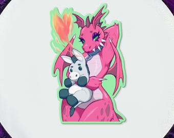 Downbad Dragon Sticker