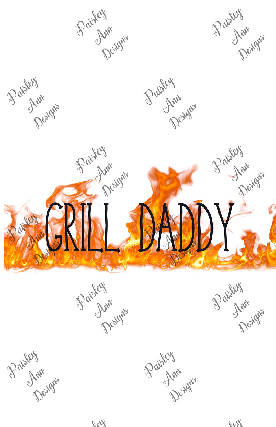 Grill Daddy With Flames PNG Etsy