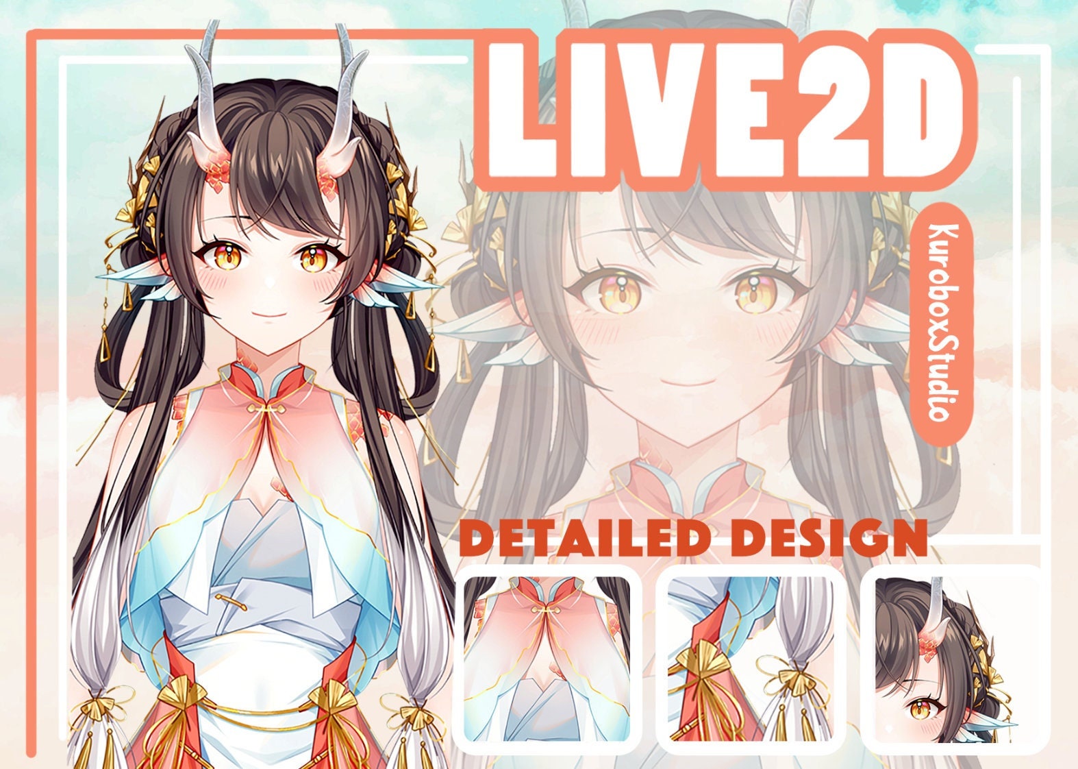 DETAILED ART STYLE Custom Vtuber Live2d Model Commission Etsy UK