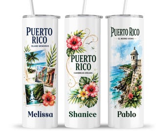 Puerto Rico Tumbler: Photos Friends Family El Morro Vacation Travel Cup