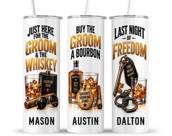 Nashville Bachelor Tumbler: Cowboy Last Rodeo Groom Crew Western Travel Group Vacation Cup
