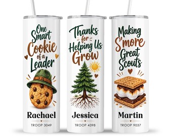 Scouts Tumbler: Cookies Camping Leader Smores Appreciation Hiking Group Travel Cup