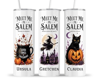 Salem Witch Tumbler: Meet me in Salem Halloween Girls Weekend Witches - Keepsake Cup