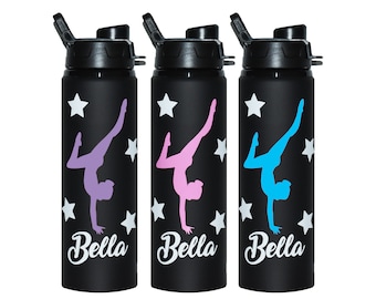 Gymnast Gymnastics Travel Water Bottle Practice Back to School Tumbler Gift