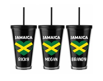 Kids Jamaica Tumbler : Beach Travel Vacation Party Favor Tumbler Cup