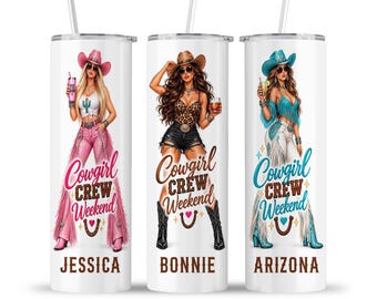 Cowgirls Trip Tumbler: Avatar Cowgirl Heart Boots Hats Bachelorette Nashville Western  Party Vacation Cup