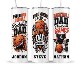 Basketball Dad Tumbler: Game Day Sports Team Student Athlete Parent Team Cup