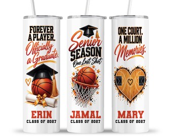 Senior Night Basketball Tumbler: Class 2027 Graduation Appreciation Team School Athlete Award Grad Cup