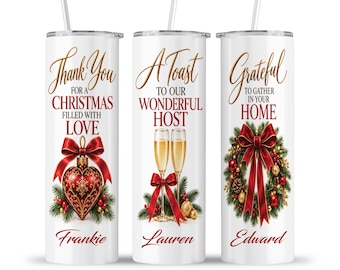 Christmas Tumbler: Housewarming Appreciation Thank You for Friends Family Winter Holiday Travel Cup Gift