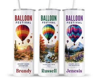 Balloon Festival Tumbler:  Albuquerque Autumn Hot Air Balloons Desert Vibes Friends Family Travel Cup