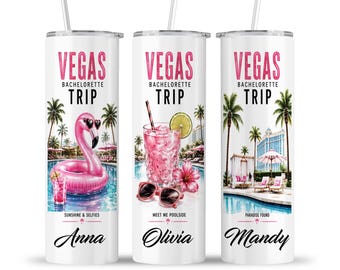 Vegas Bachelorette Tumbler: Pool Party Bridal Weekend Friends Family Squad Crew Casino Cup