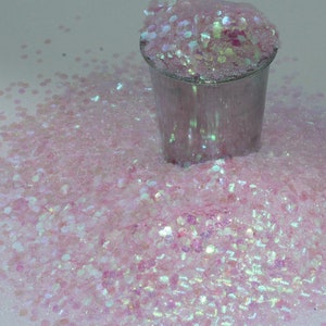 Chunky Glitter Mix - Iridescent Cotton Candy Pink - 1oz shaker