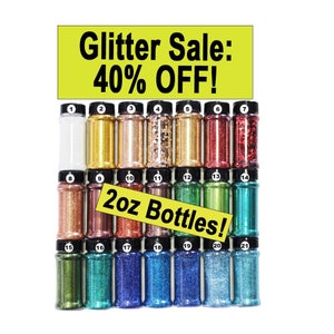 Metallic Glitter - High Quality Solvent Resistant Polyester Glitter - 2oz Shaker READ ITEM DESCRIPTION