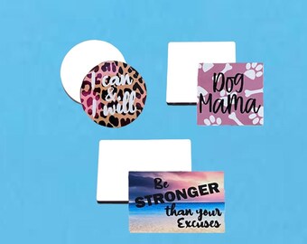 Lucomb 40 PCS Sublimation Magnets Blank, 5.5x7.5 CM Personalized Fridge Refrigerator Magnets Blanks Sublimation Magnetic Sticker Blanks Products For