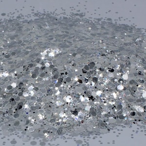 Silver Bling Boss Mirrored Disco Ball Chunky Glitter - 1oz shaker