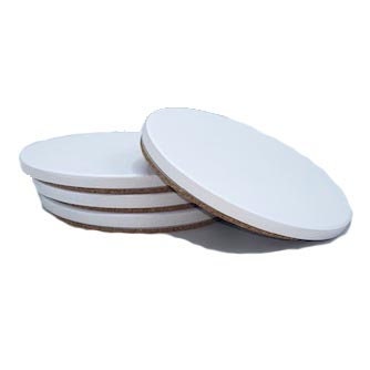  TEHAUX 3pcs Car Coasters Placemats Round Ceramic