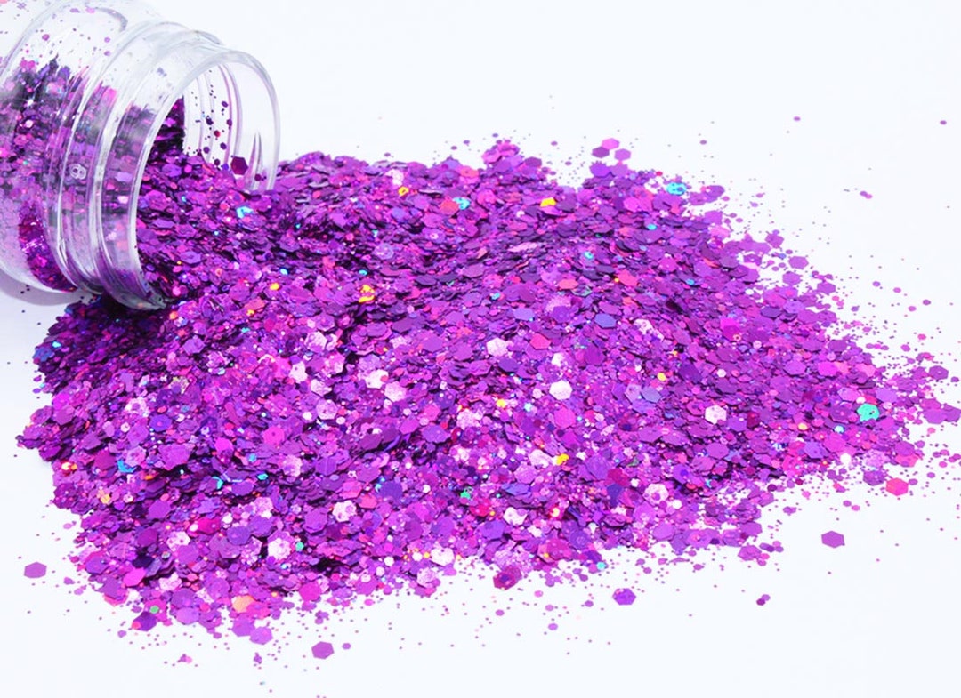 Holographic Boysenberry Purple Chunky Glitter 1oz Shaker - Etsy