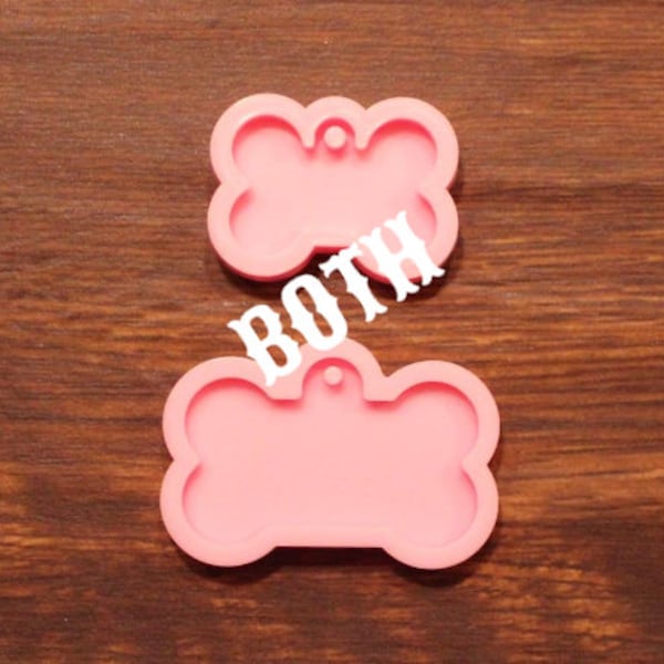 2 Silicone dog bone molds - Dog tag molds. One Small AND One Large Silicone key chain mold | READ ALL item description details