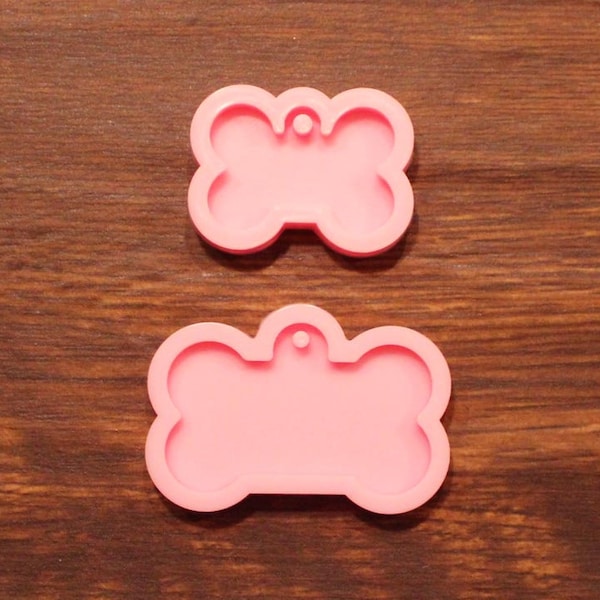 Silicone dog bone mold - Dog tag mold. Large or small Silicone key chain mold | READ ALL item description details