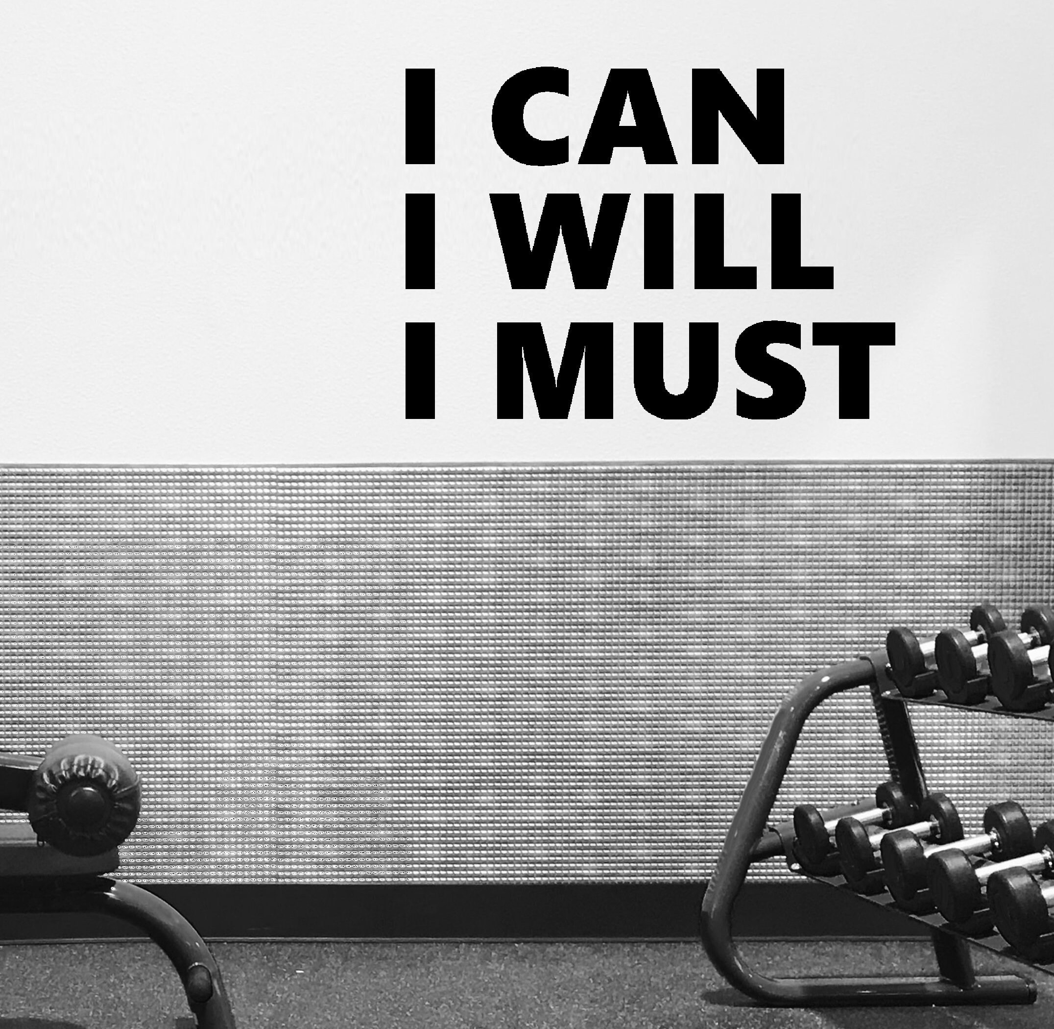 I Can I Will I Must 3 sizes to choose from Removable Vinyl  Etsy
