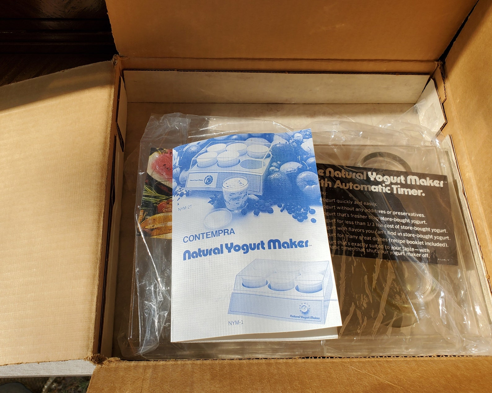 Contempra Natural Yogurt Maker Vintage in Original Box Yellow Etsy