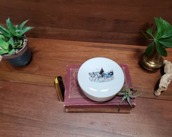 リモージュの小物皿、Haviland Limoges フランス製、蓋付き磁器皿