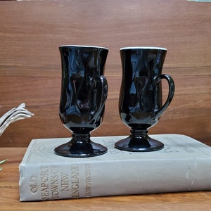 Hall Pottery demitasse footed pedestal coffee cups  black diamond   vintage Hall pottery