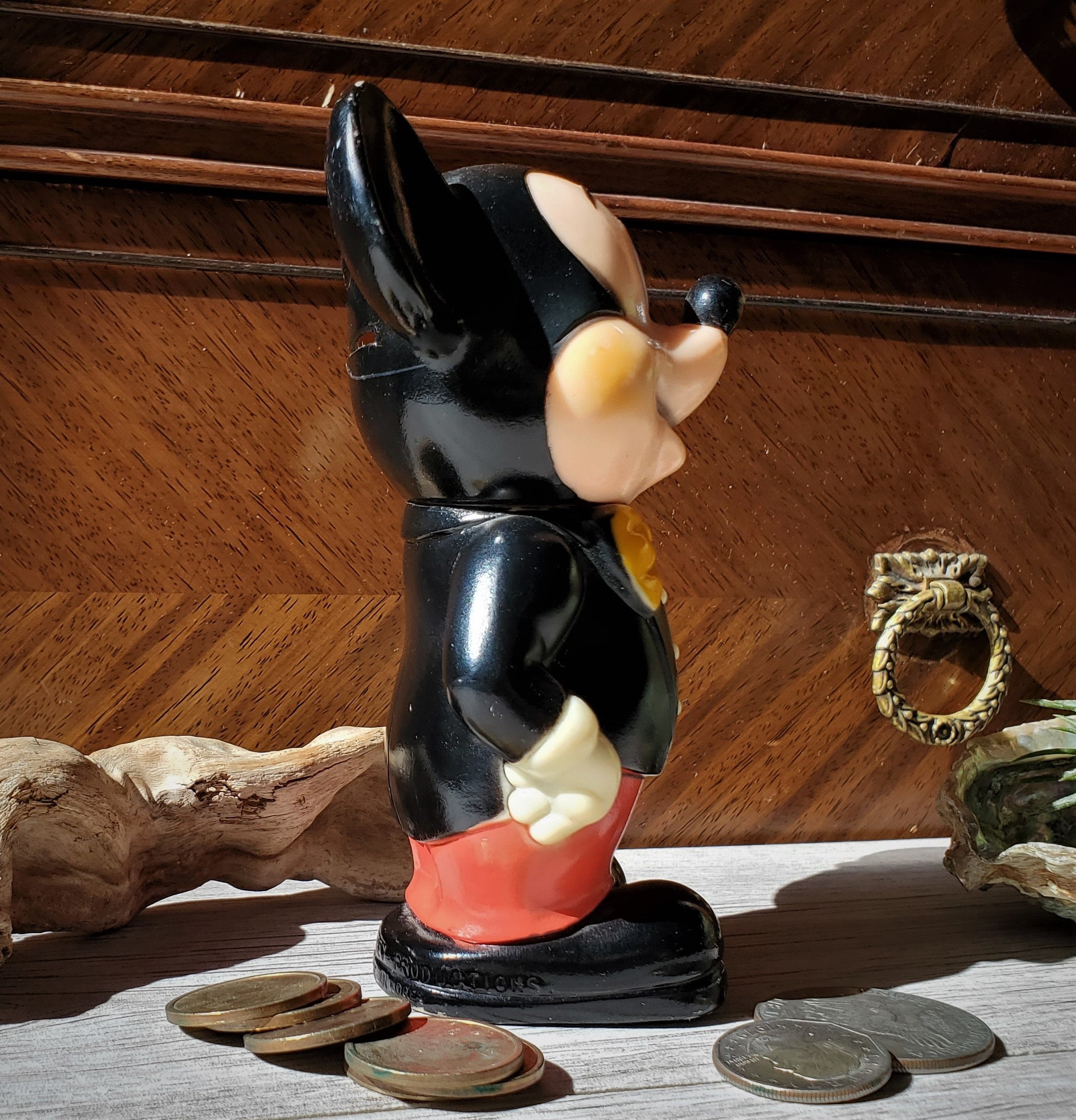 Mickey Mouse Coin Bank, 1940s Vintage Made in Korea, Walt Disney