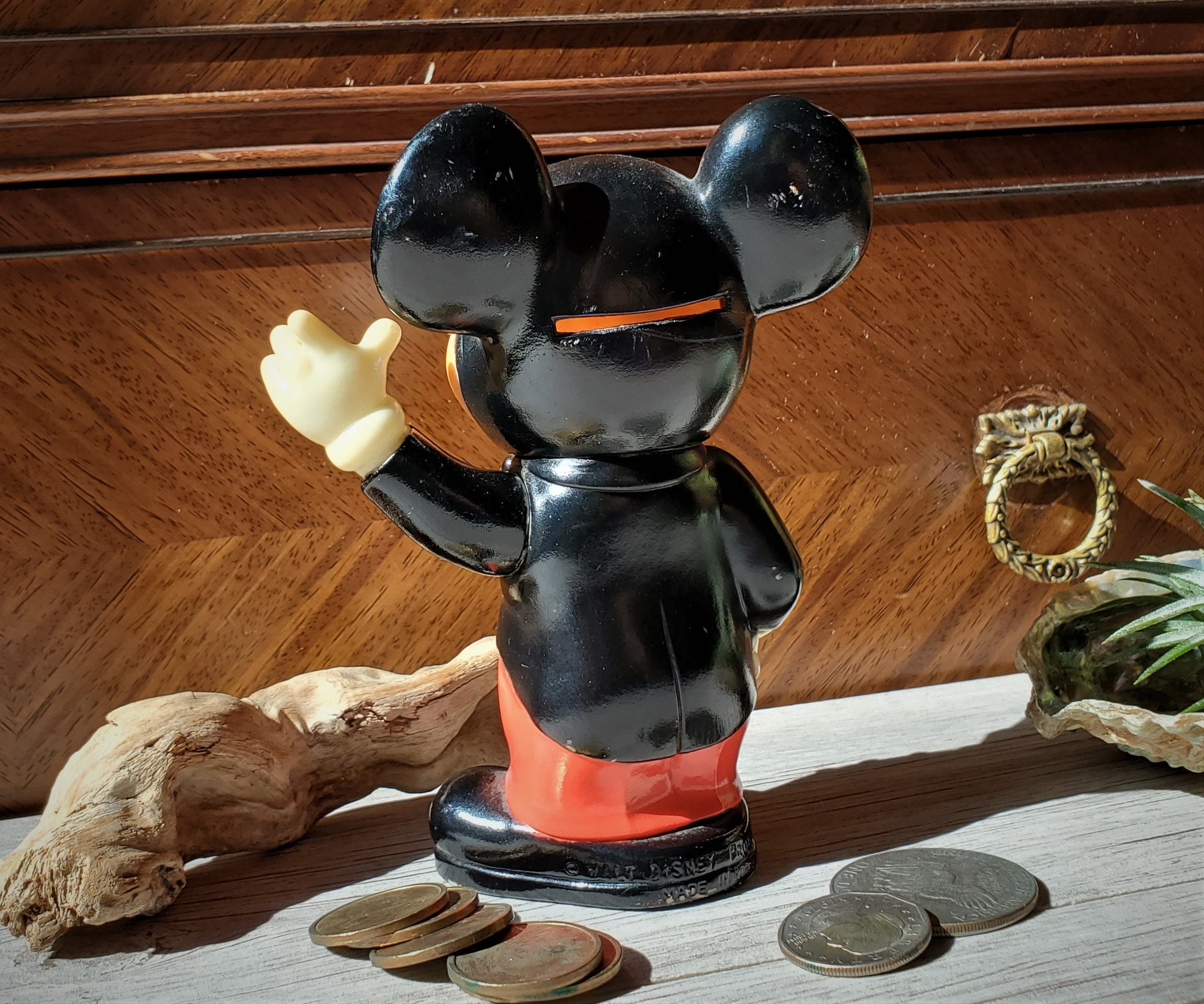 Mickey Mouse Coin Bank, 1940s Vintage Made in Korea, Walt Disney