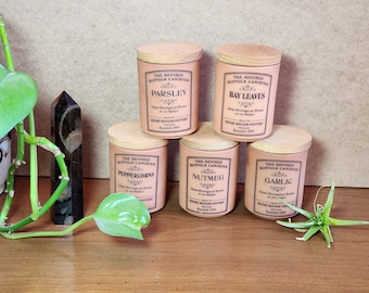 Revised Suffolk terra cotta canisters spice canisters open stock