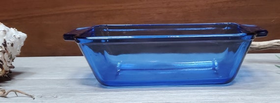 Anchor Glas Kastenform in Kobaltblau Vintage Anchor Vintage Backform