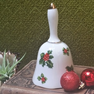 Linke Weihnachtsglocke, Stechpalmenblatt und Beere, Vintage