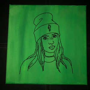 Billie Eilish Embroidery Canvas