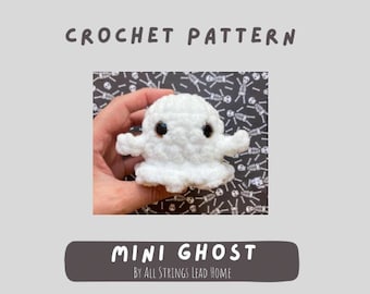 PATTERN - Crochet Ghost, ghost pattern, mini ghost, Halloween pattern, crochet pattern, ghost amigurumi, beginner pattern, Halloween pattern
