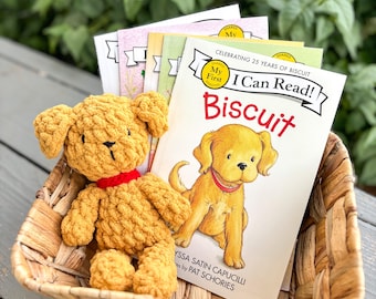 Golden Puppy Plush + Children’s Book Gift Set | Reading Buddy | Toddler Book Bundle | Baby Shower Gift