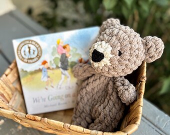 Bear Plushie | Bear Plush | Vintage Bear Crochet | Bear | Bear Snuggler | 90s vintage