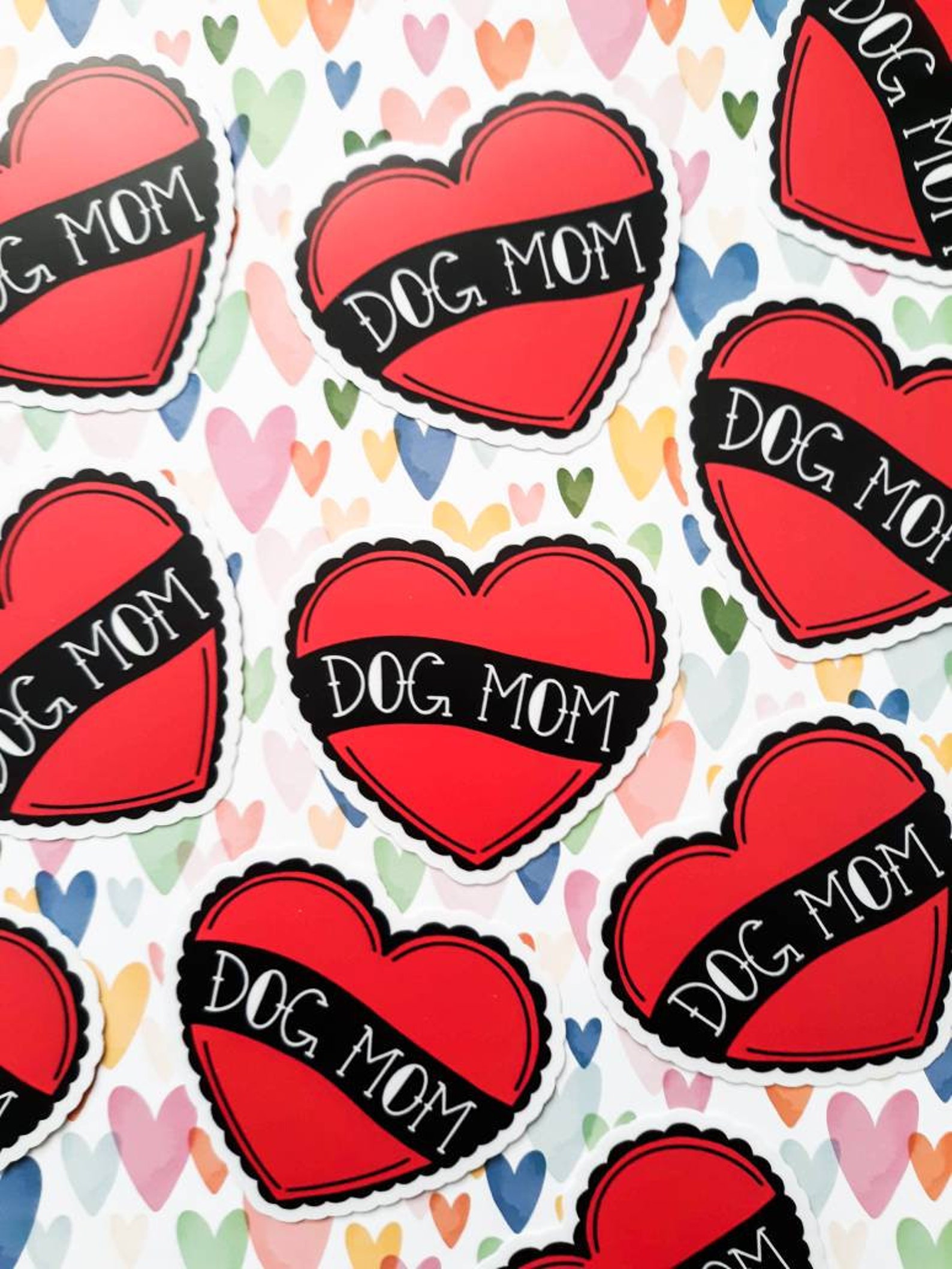Dog Mom Heart Vinyl Sticker Waterproof Sticker Laptop Decal Etsy