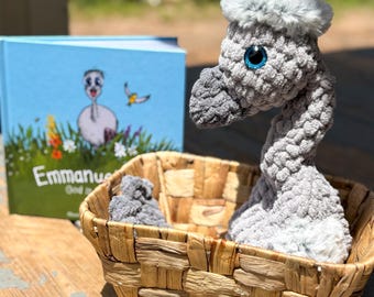 Emu Plushie | Emu Plush | Emu Crochet | Emu | Emu Snuggler | Children’s Book